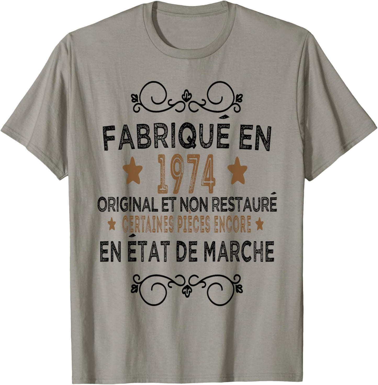 Birthday Gift Man Woman 50 Years Funny 1974 , white, S T-Shirt - T-Shirt | Sand