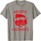 Merry Hissmas - Hissing Cat With Santa Hat T-Shirt - T-Shirt | Sand
