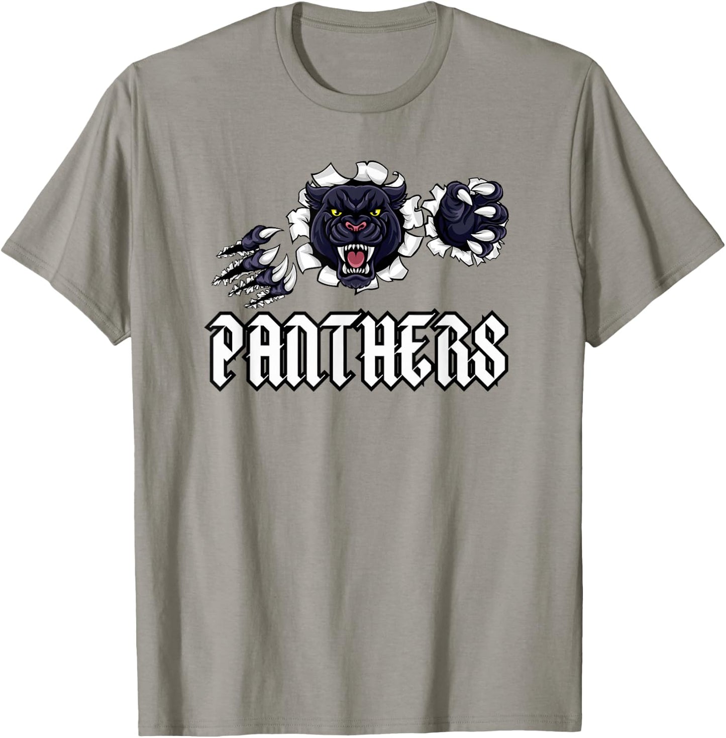 Panther Pride White Text High School Spirit Fan Wear T-Shirt - T-Shirt | Sand