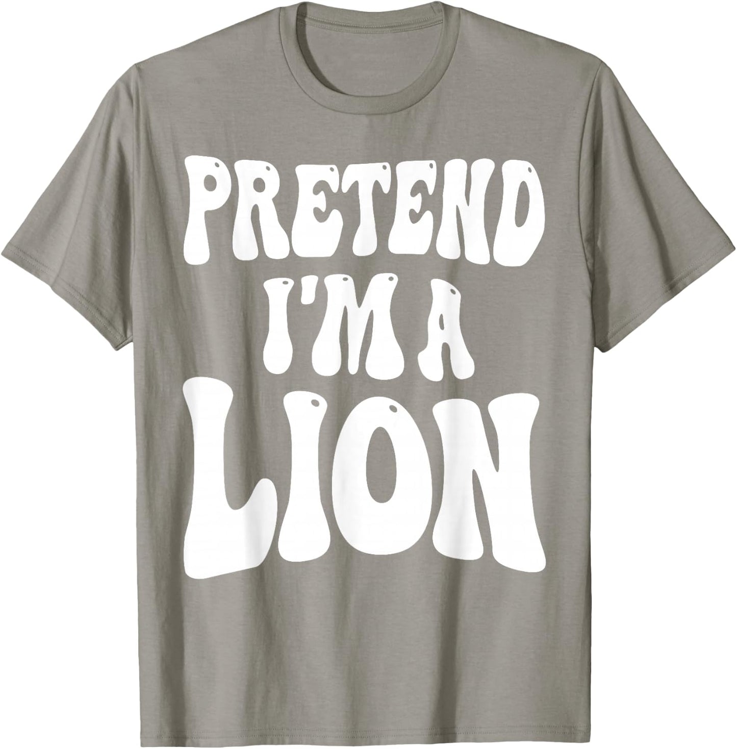 Pretend I'm a Lion Matching Costume Funny Groovy Halloween T-Shirt - T-Shirt | Sand
