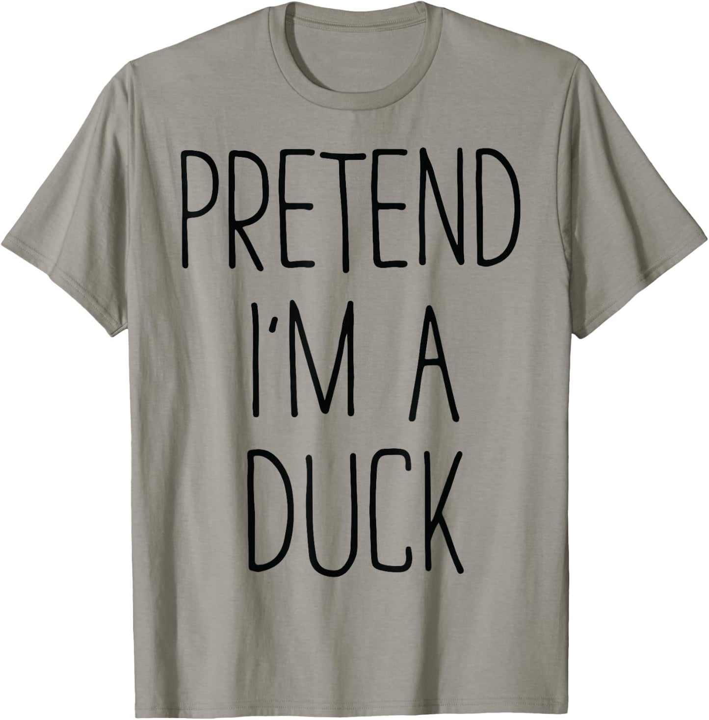 Pretend I'm a Duck Funny Lazy Halloween Animal Costume T-Shirt - T-Shirt | Sand
