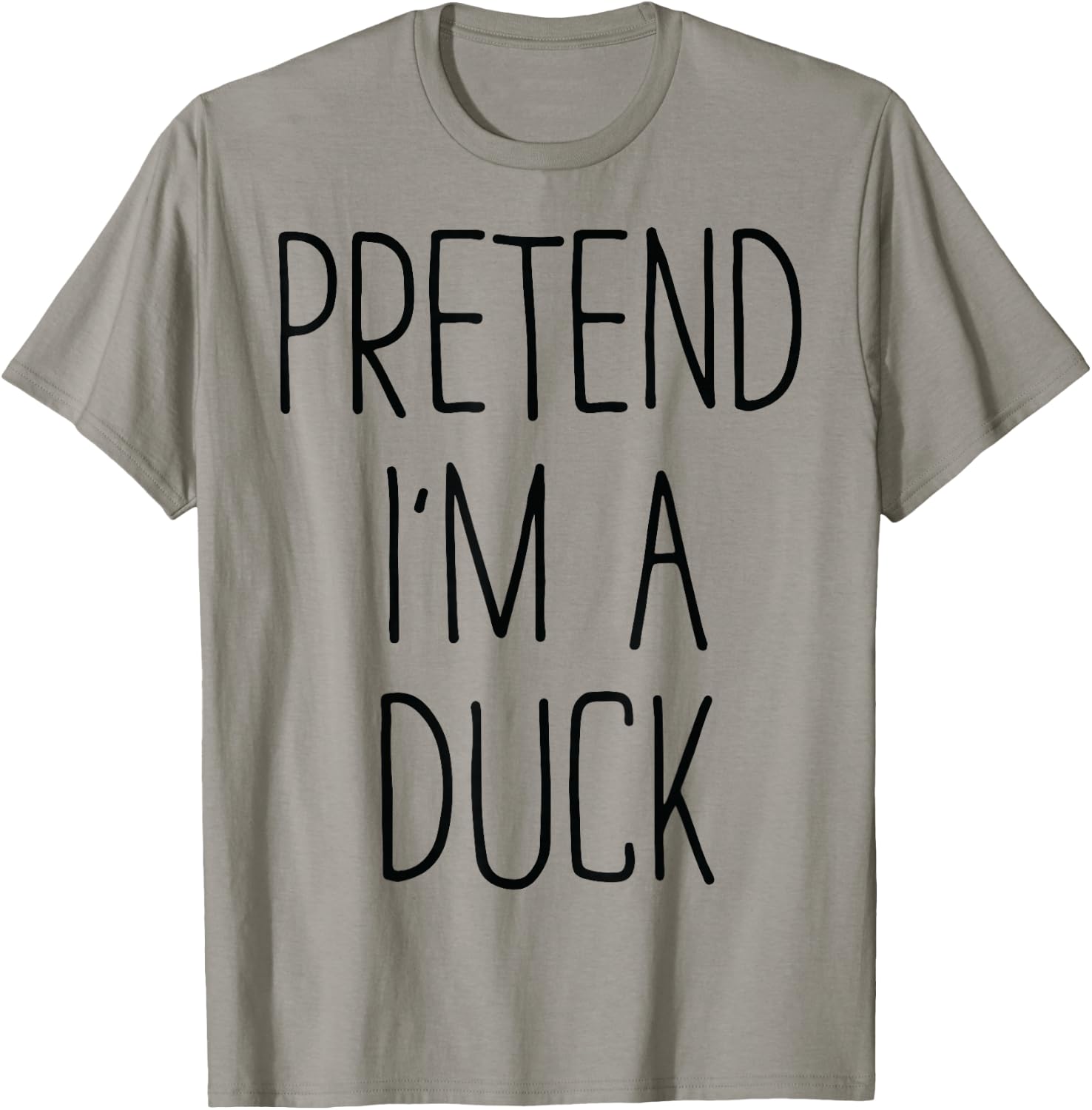 Pretend I'm a Duck Funny Lazy Halloween Animal Costume T-Shirt - T-Shirt | Sand