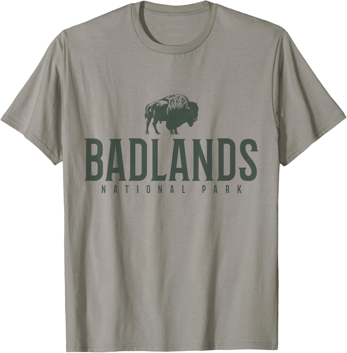 Badlands National Park South Dakota Bison Vintage Souvenir T-Shirt - T-Shirt | Sand