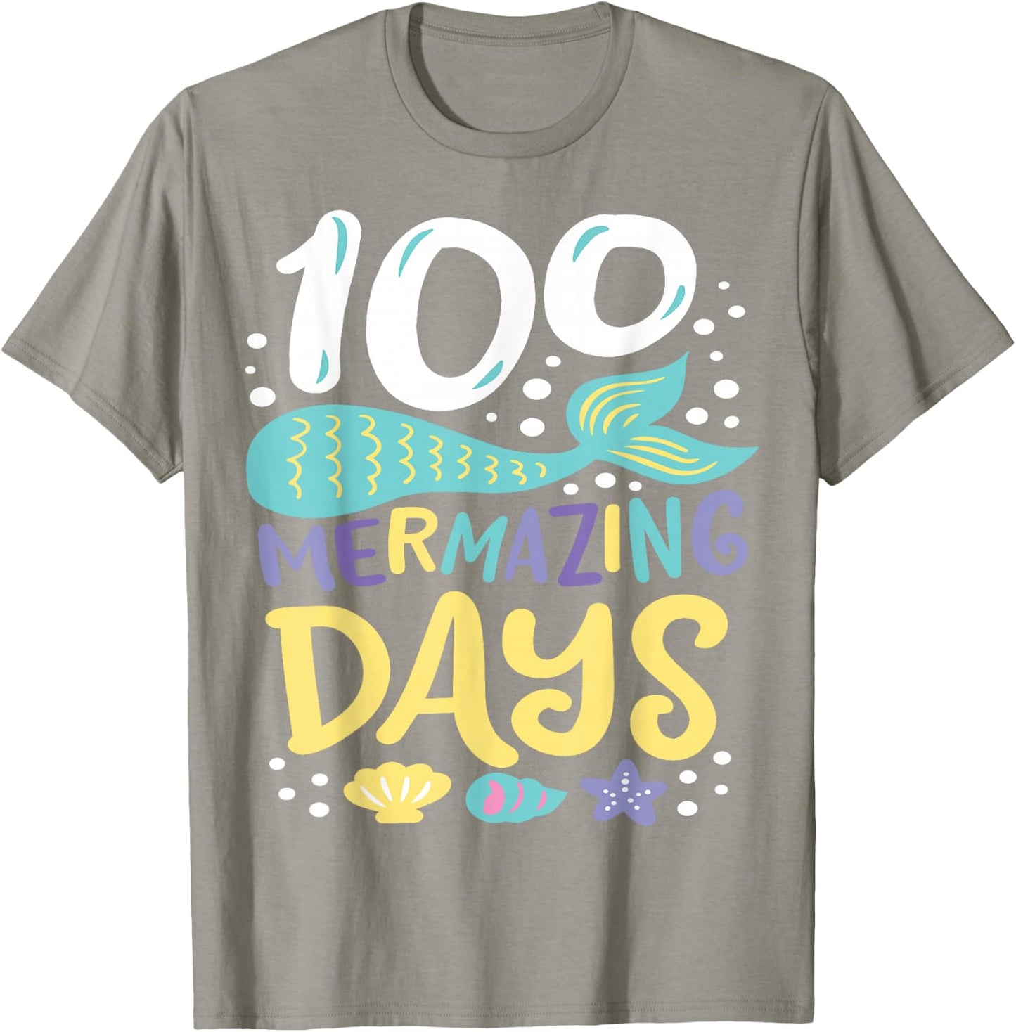 100 Days of School 100 Mermazing Days of School Mermaid T-Shirt - T-Shirt | Sand