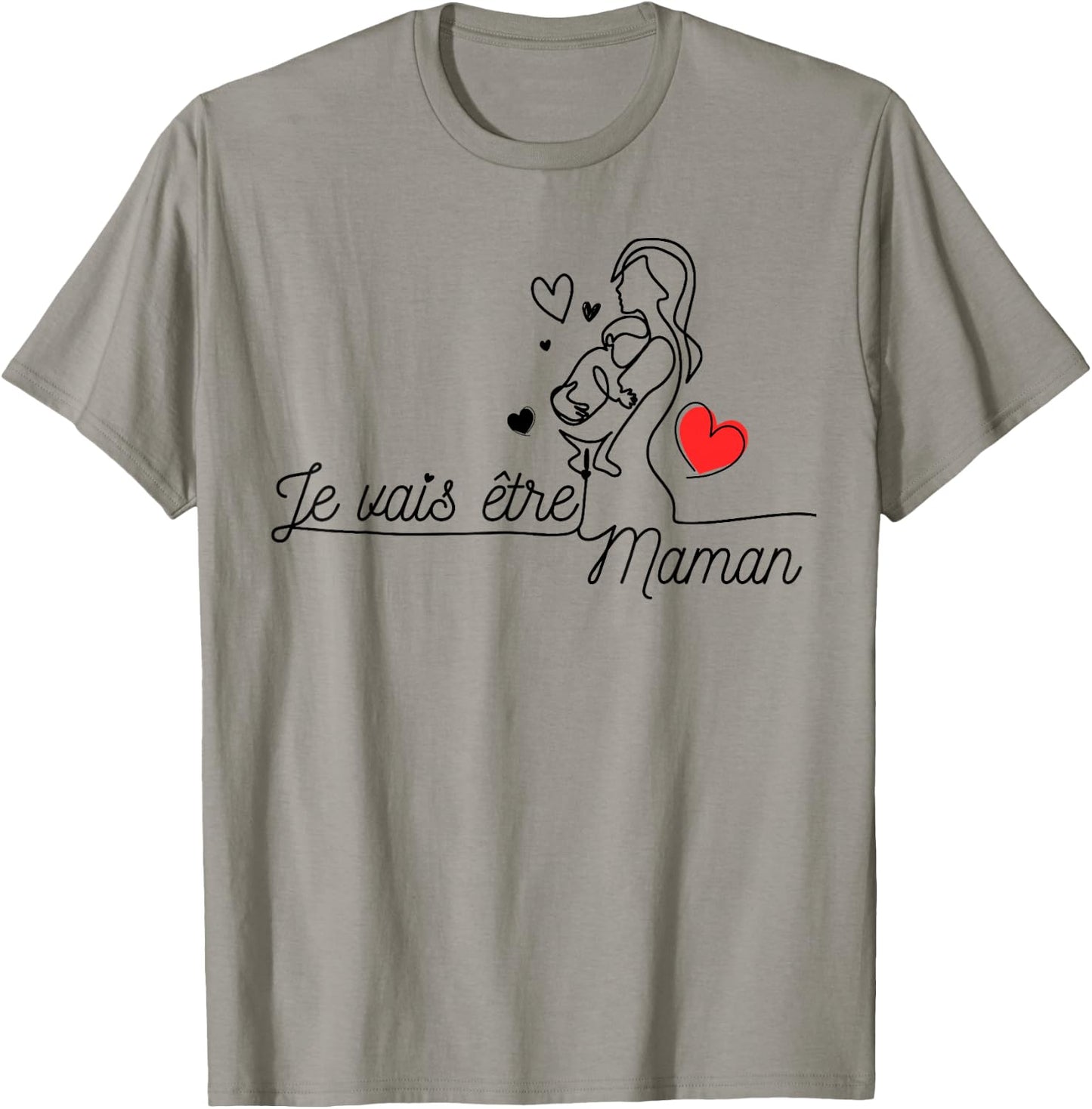 Pregnant woman Future Mom 2025 announcement pregnancy original , white, S T-Shirt - T-Shirt | Sand