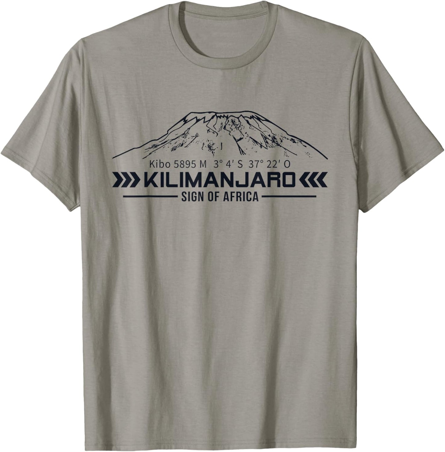 Kilimanjaro Kilimanjaro Kibo Africa Mountaineering Adventure , gray T-Shirt - T-Shirt | Sand