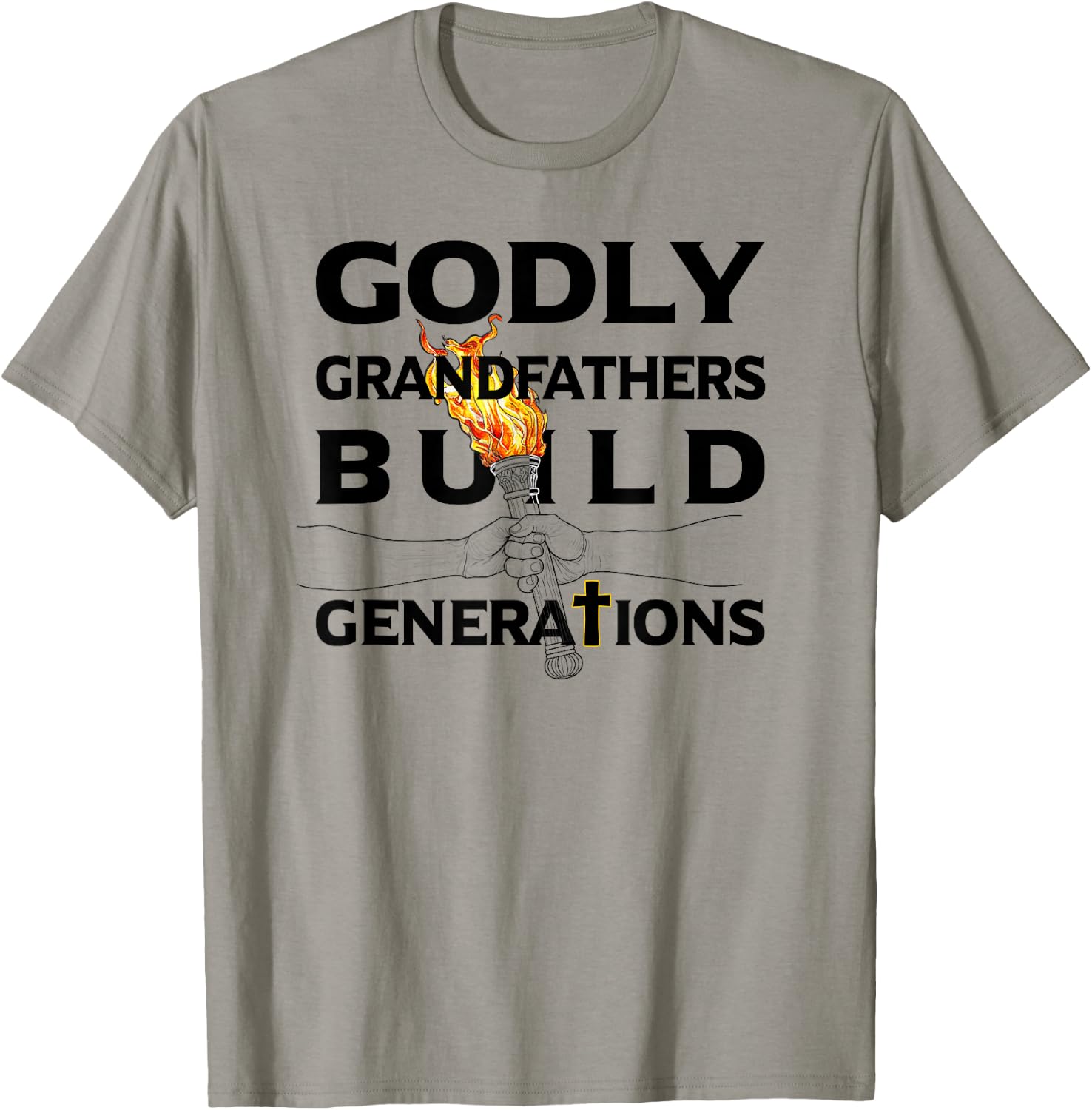 Godly Grandfathers Christian Faith Bible Theme Father's Day T-Shirt - T-Shirt | Sand