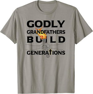 Godly Grandfathers Christian Faith Bible Theme Father's Day T-Shirt - T-Shirt | Sand