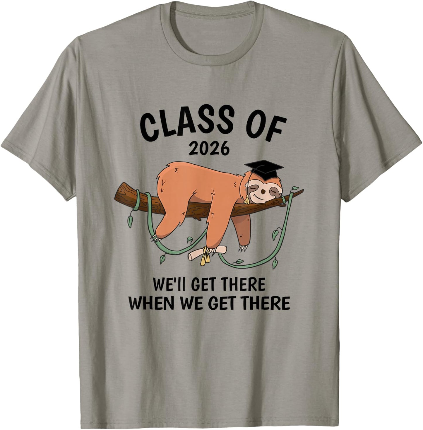 2026 Class Graduation Sloth Class Of 2026 T-Shirt - T-Shirt | Sand