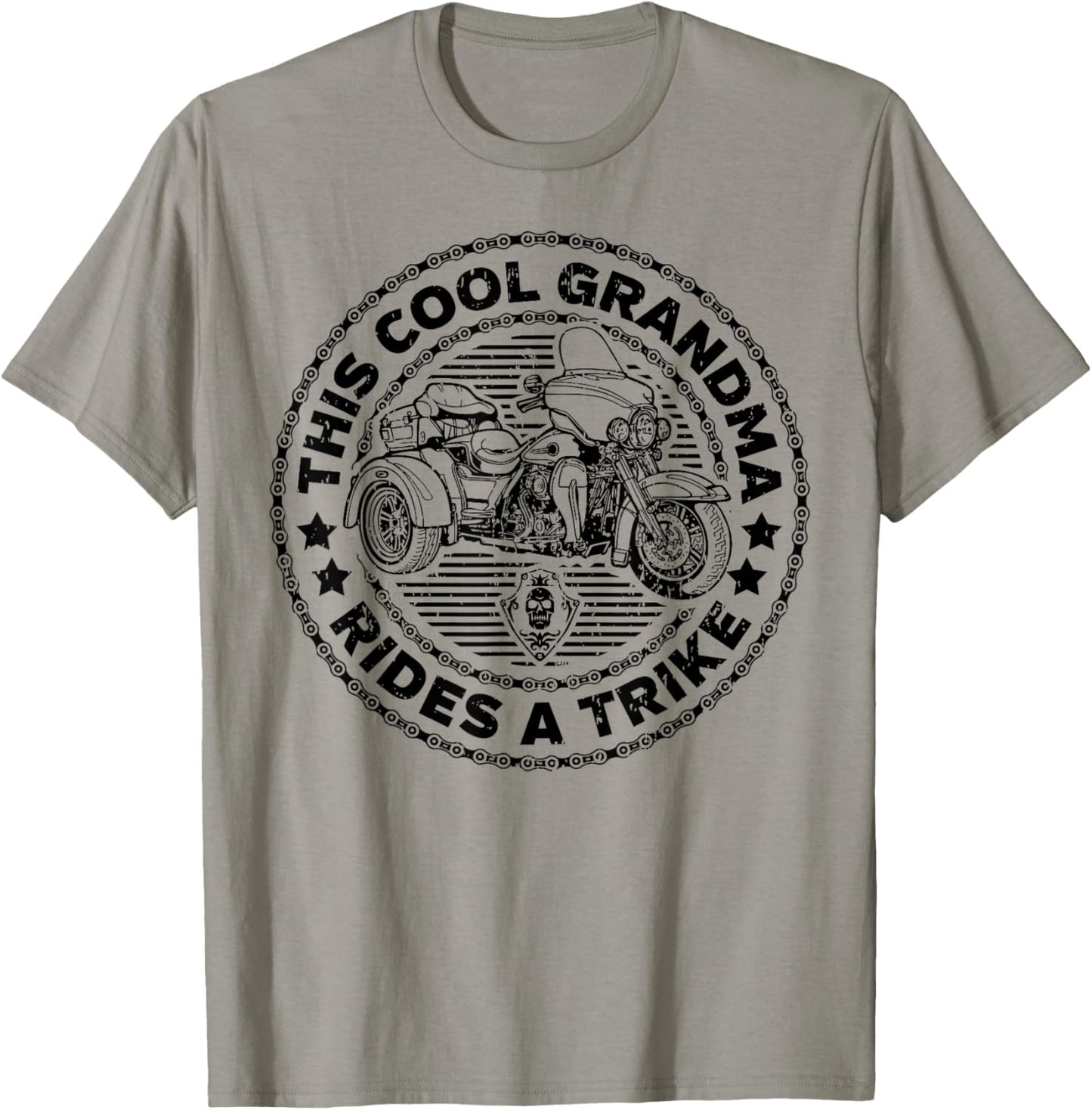 Cool Grandma Motorcycle Biker Trike T-Shirt - T-Shirt | Sand