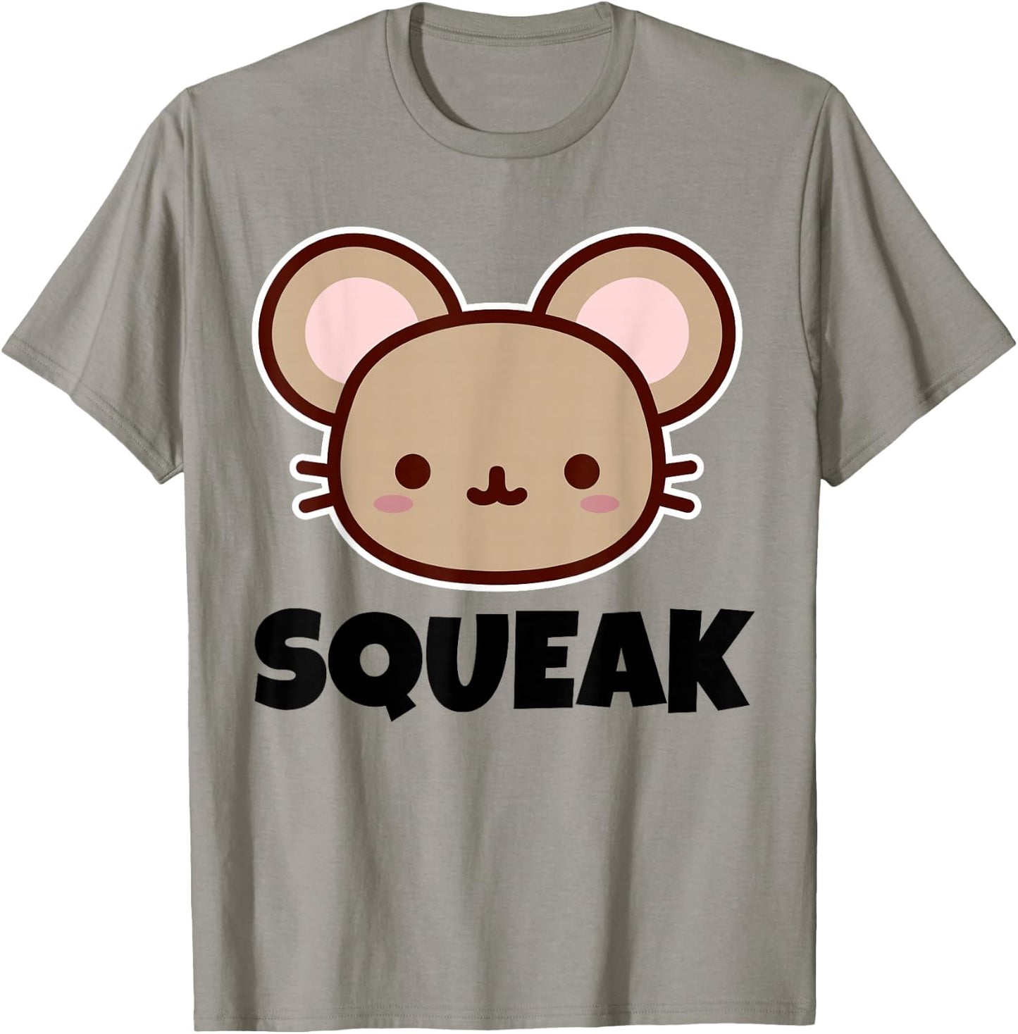 Squeak Cute Childrens Mice Shirt for Kids Cartoon Mouse Face T-Shirt - T-Shirt | Sand