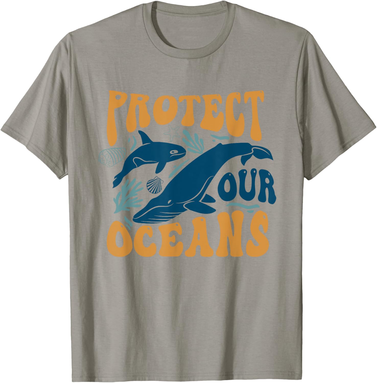 Protect Our Ocean Whale Ocean Save Our Ocean T-Shirt - T-Shirt | Sand