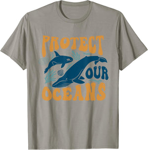 Protect Our Ocean Whale Ocean Save Our Ocean T-Shirt - T-Shirt | Sand
