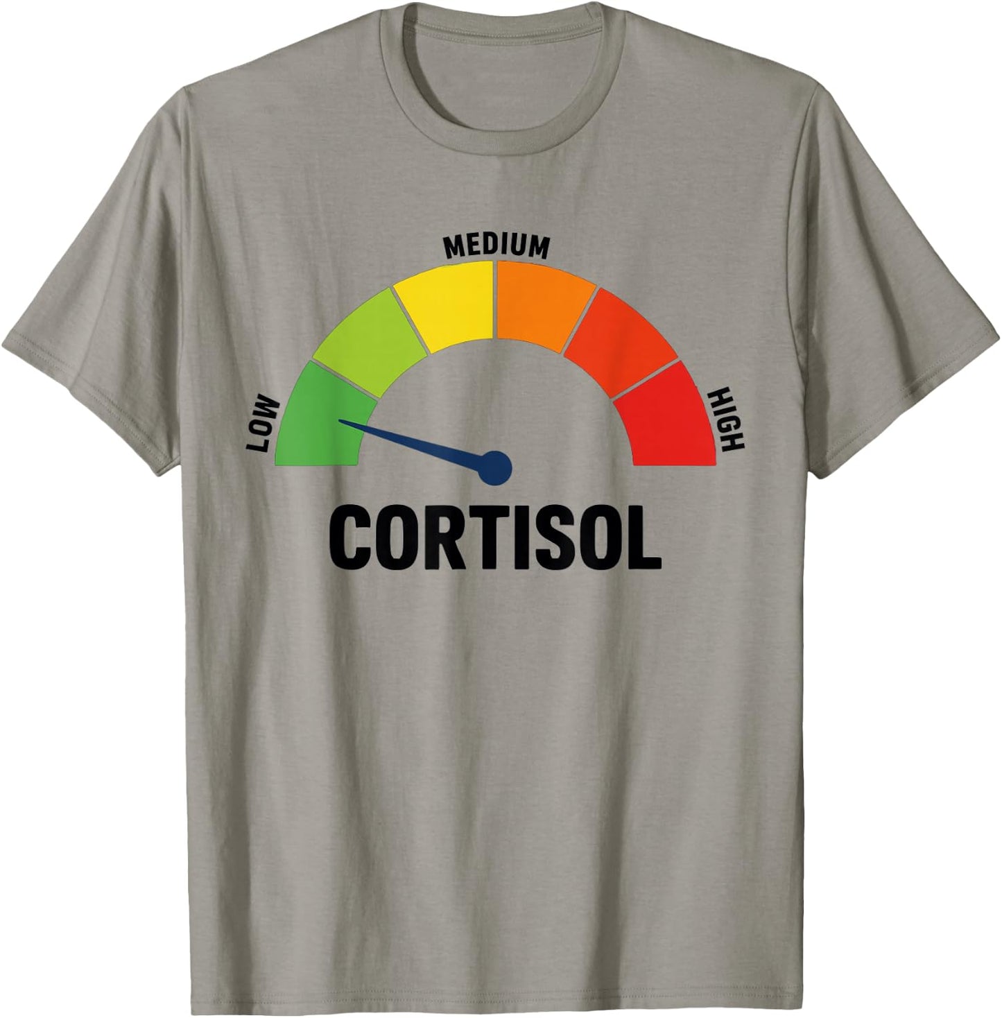 Niedriger Cortisolspiegel Meme T-Shirt - T-Shirt | Sand