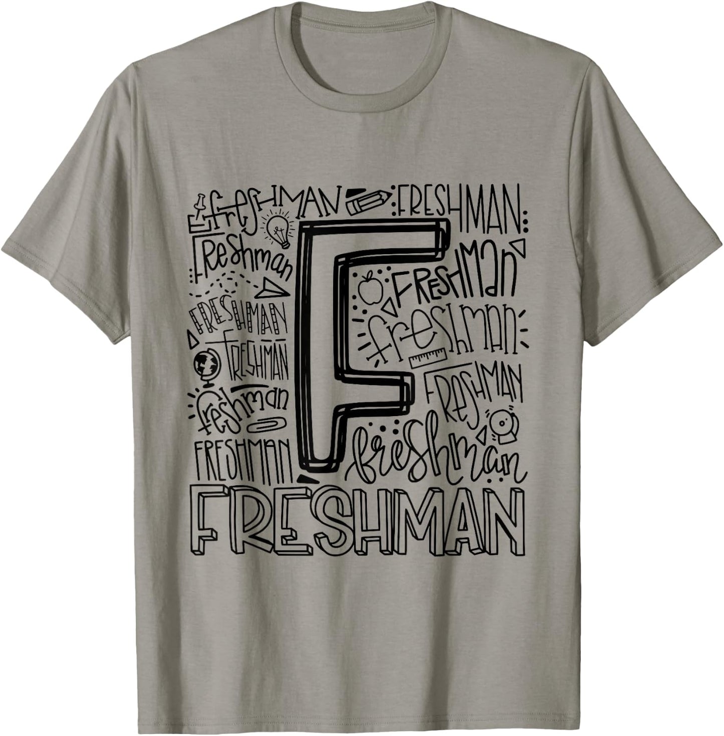 Freshman Ninth 9th Grade Typography Back To School T-Shirt - T-Shirt | Sand