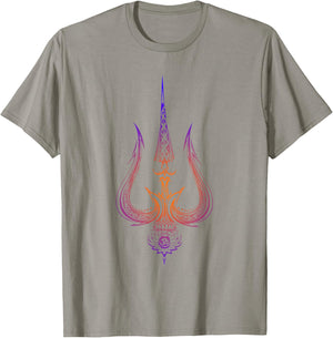 OM-Lord Shiva Divine Spear Trident Trishul T-Shirt - T-Shirt | Sand