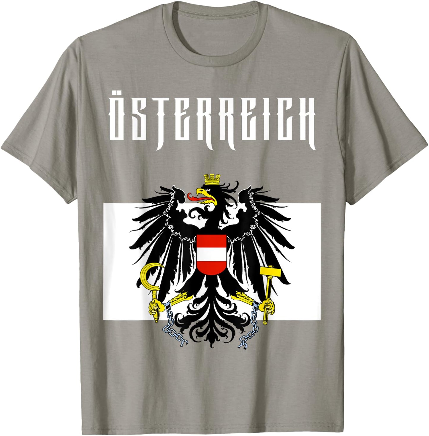 Drapeau de l'Österreich, drapeau de l'Österreichische, drapeau patriotique autrichien T-Shirt - T-Shirt | Sand