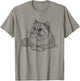 Exotic Shorthair Cat Line Art Design Women Girls Kids T-Shirt - T-Shirt | Sand