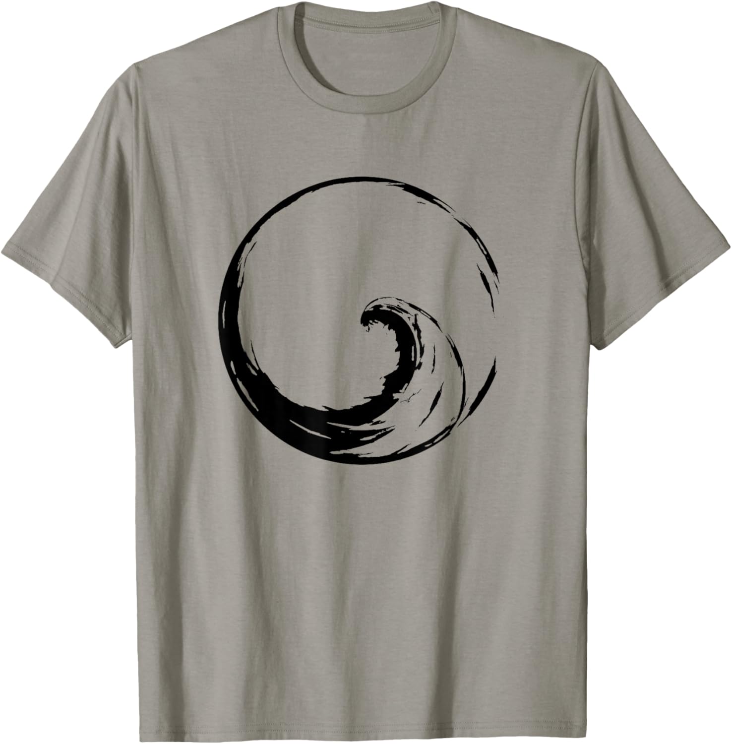 Peace Wave in Enso Circle - Buddhist Zen Calligraphy Shirt T-Shirt - T-Shirt | Sand