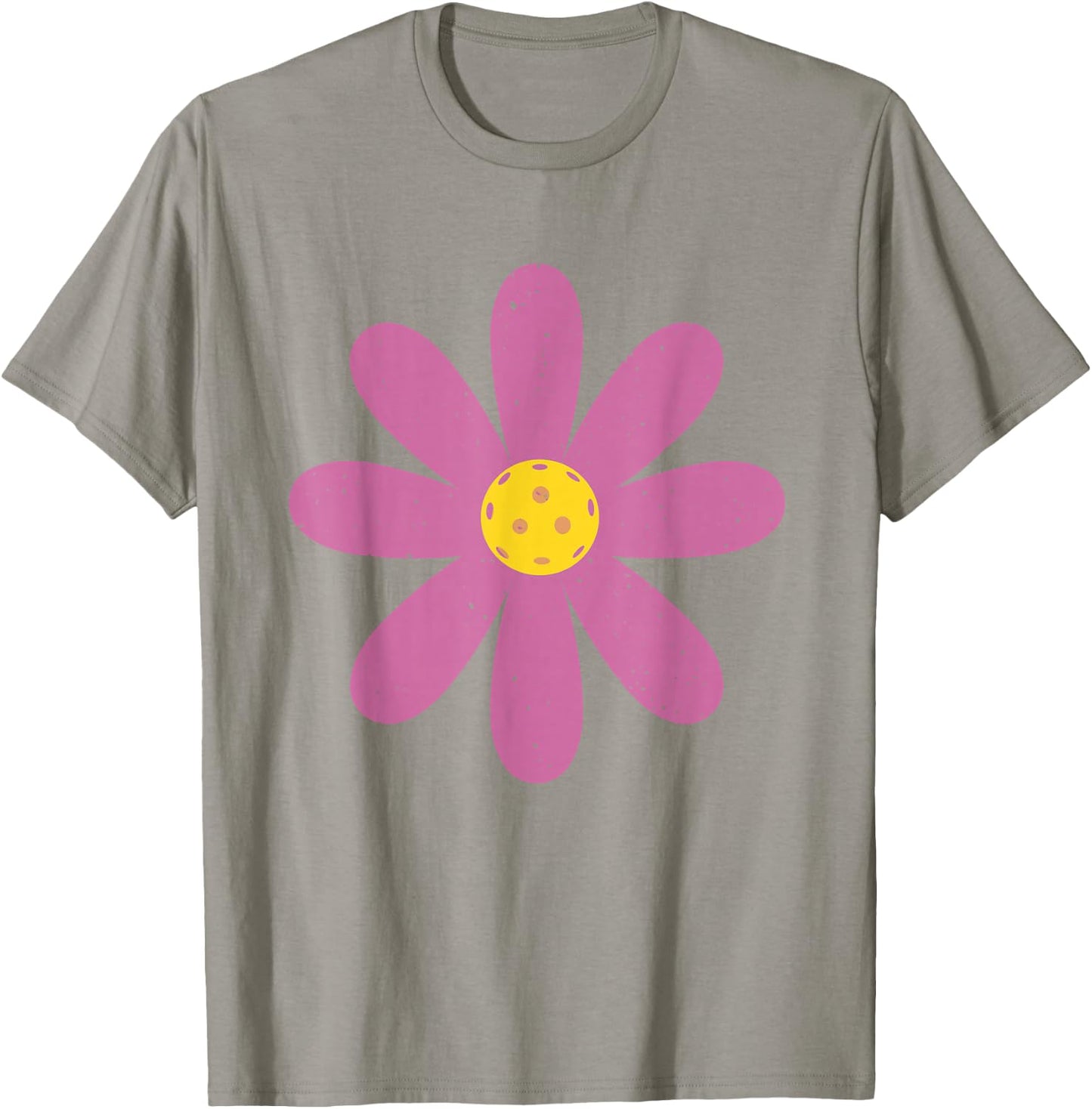 Fun Spring Centre de Pickleball avec Marguerites Violettes T-Shirt - T-Shirt | Sand