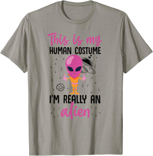 This Is My Human Costume I'm Really An Alien Cute Pink T-Shirt - T-Shirt | Sand
