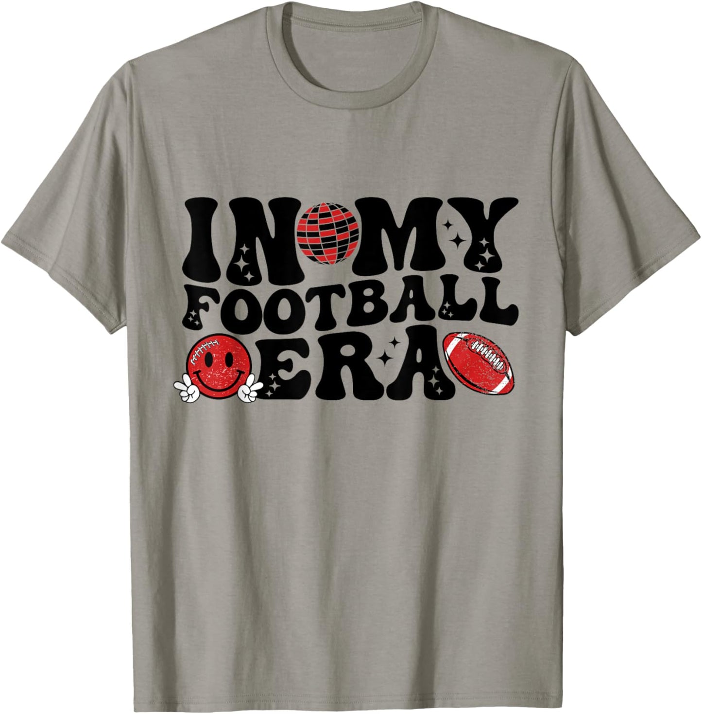 Groovy Retro In My Football Era Girl Boy Kids T-Shirt - T-Shirt | Sand
