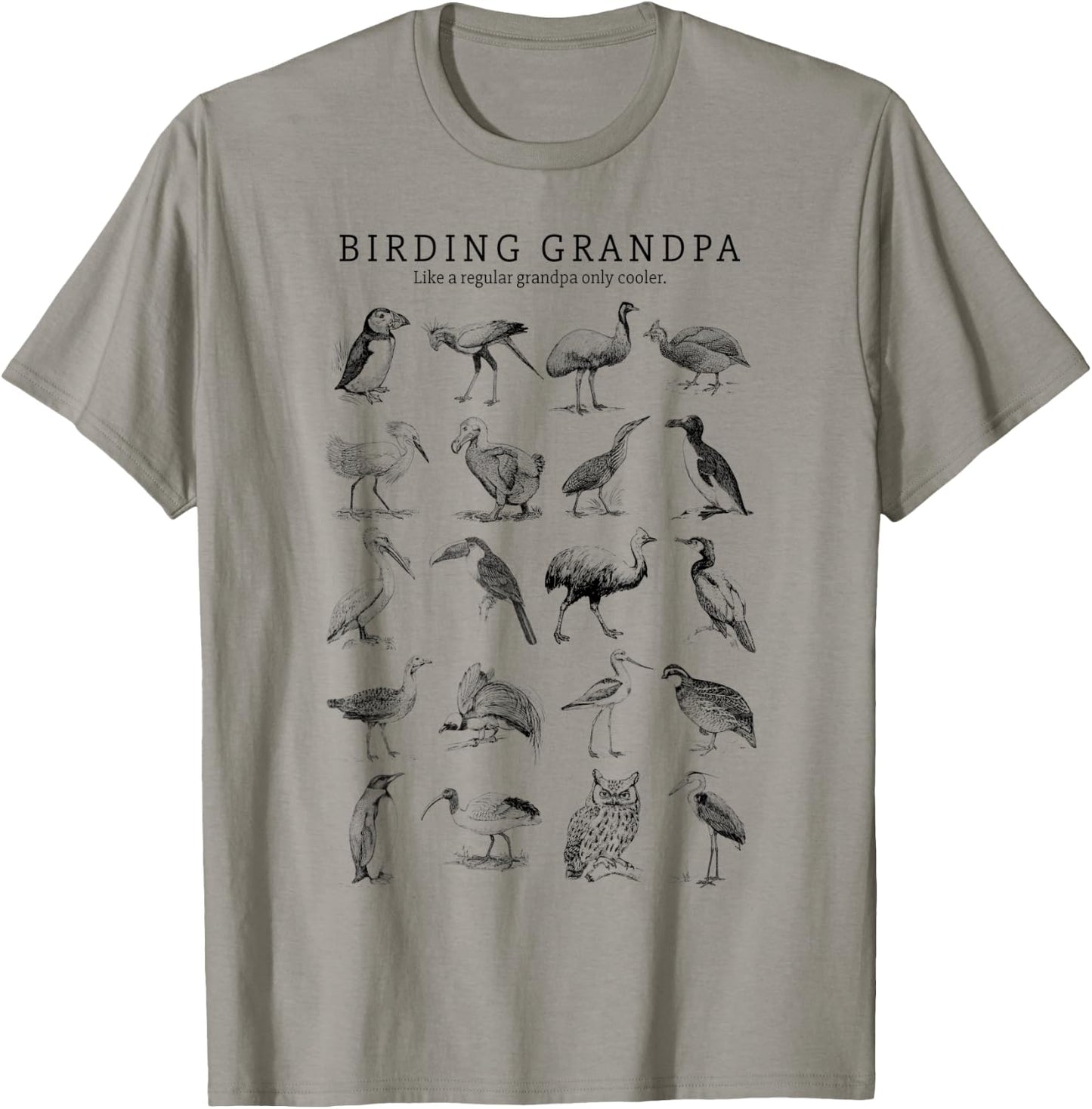 Birding Grandpa T-Shirt - T-Shirt | Sand