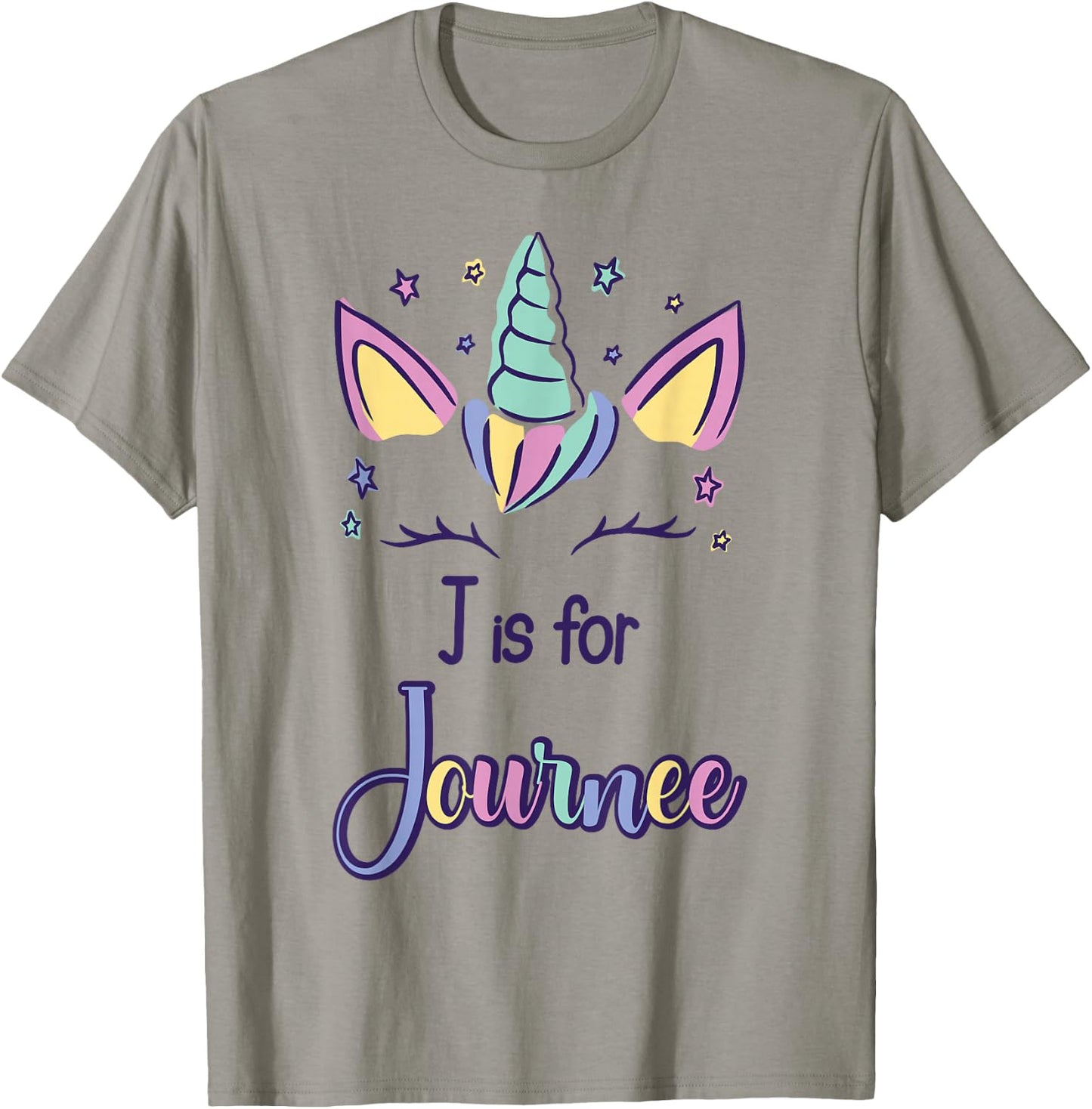 First Name Journee Personalized J Is For Journee T-Shirt - T-Shirt | Sand