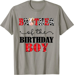Brother of The Birthday For Boy Cow Farm 1st Birthday Cow T-Shirt - T-Shirt | Sand