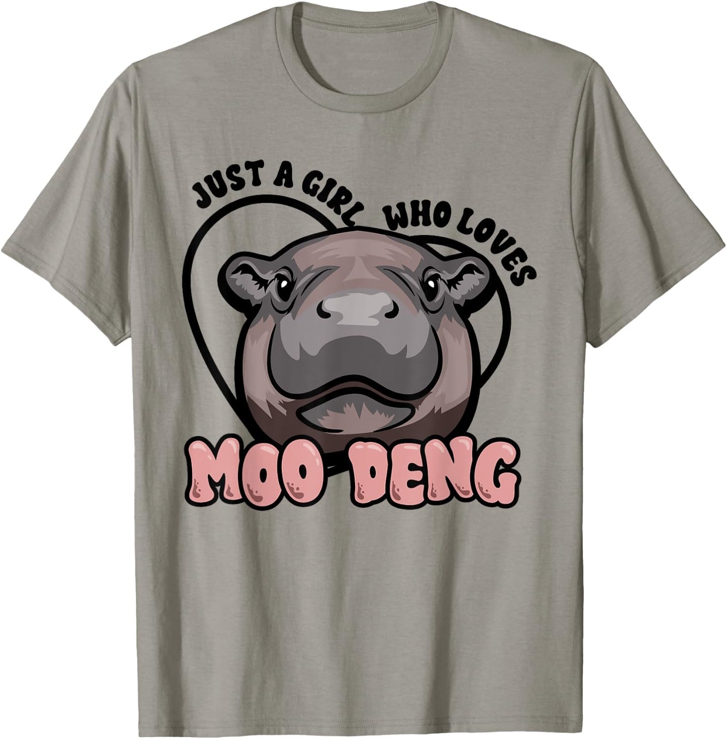 Moo Deng Just a Girl Who Loves Hippos Gift , grey, S T-Shirt - T-Shirt | Sand