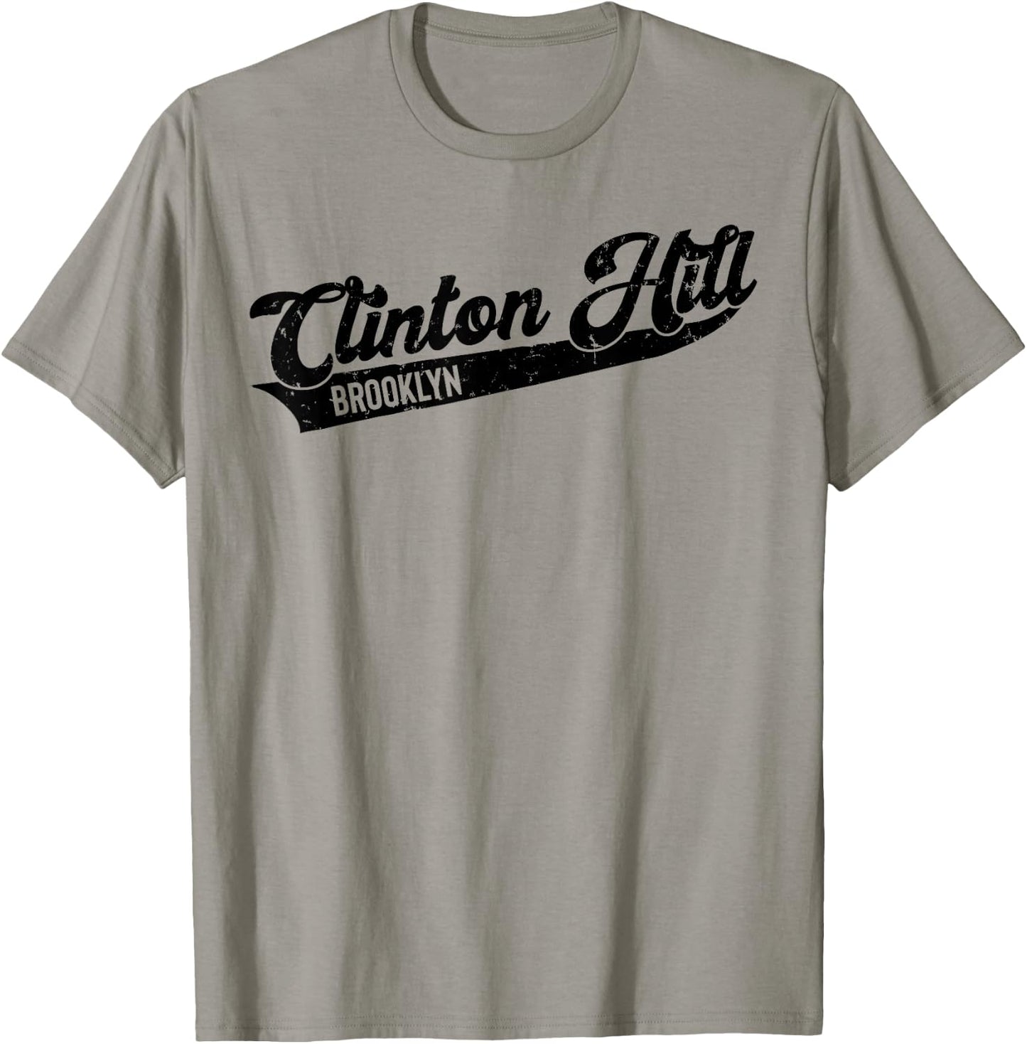 Clinton Hill Brooklyn Typographic Distressed Design. T-Shirt - T-Shirt | Sand