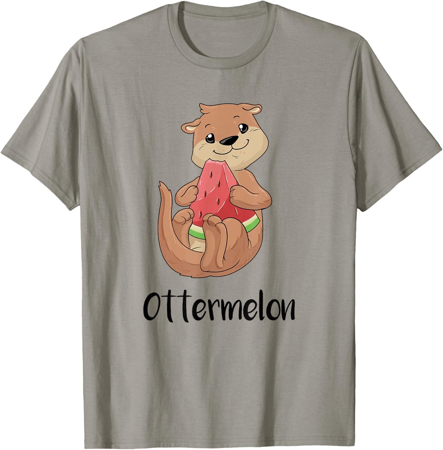 Otter Watermelon Summer Girls' T-Shirt - T-Shirt | Sand