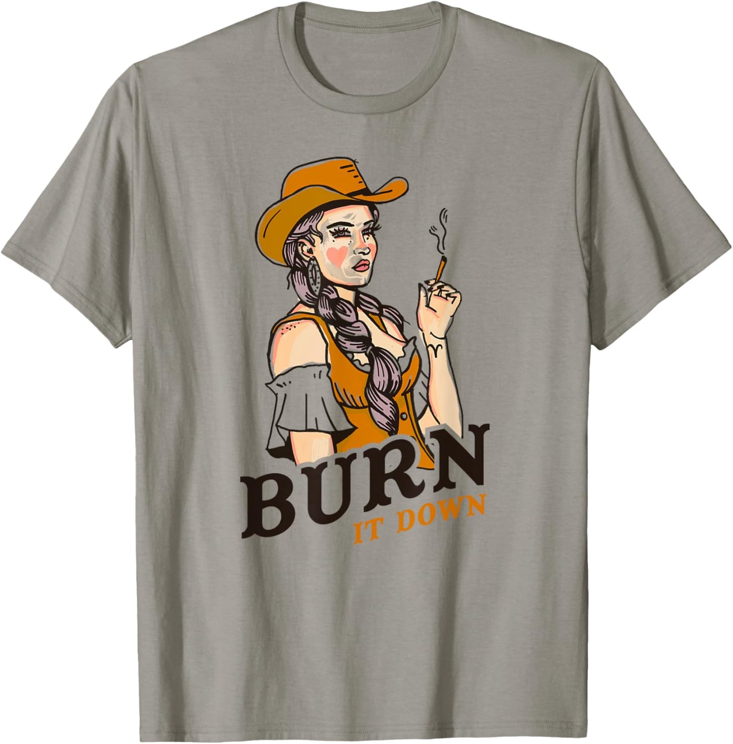 Smash The Patriarchy Feminism Burn It Down Feminist Cowgirl T-Shirt - T-Shirt | Sand