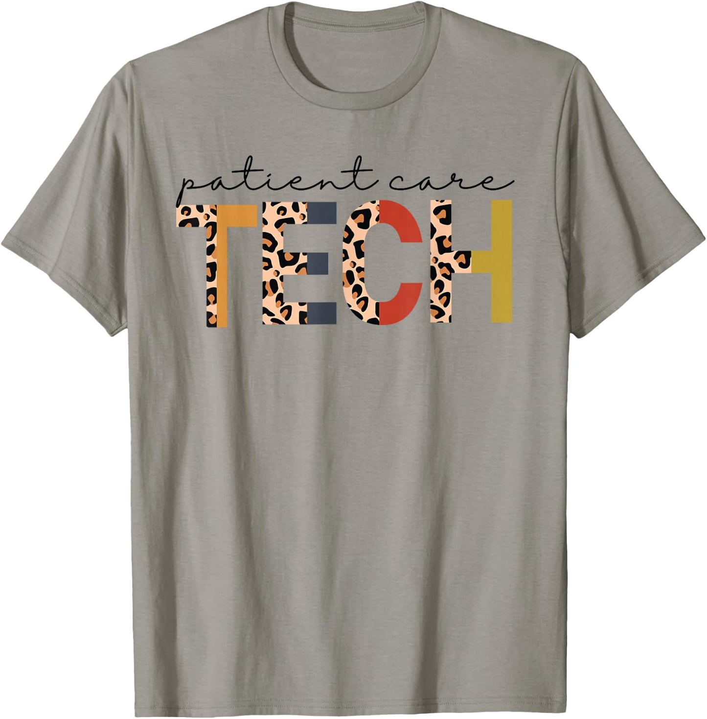 Cute Patient Care Tech Leopard Patient Care Technician PCT T-Shirt - T-Shirt | Sand