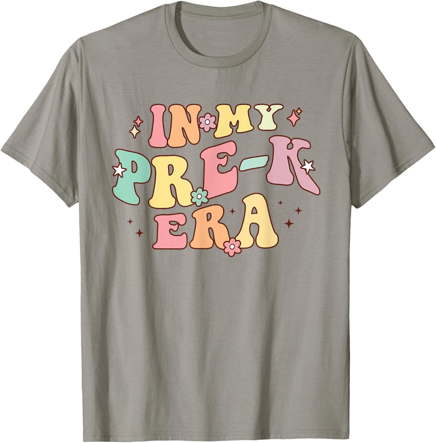 In My Pre-K Era Retro Back To School Groovy Teacher Student T-Shirt - T-Shirt | Sand