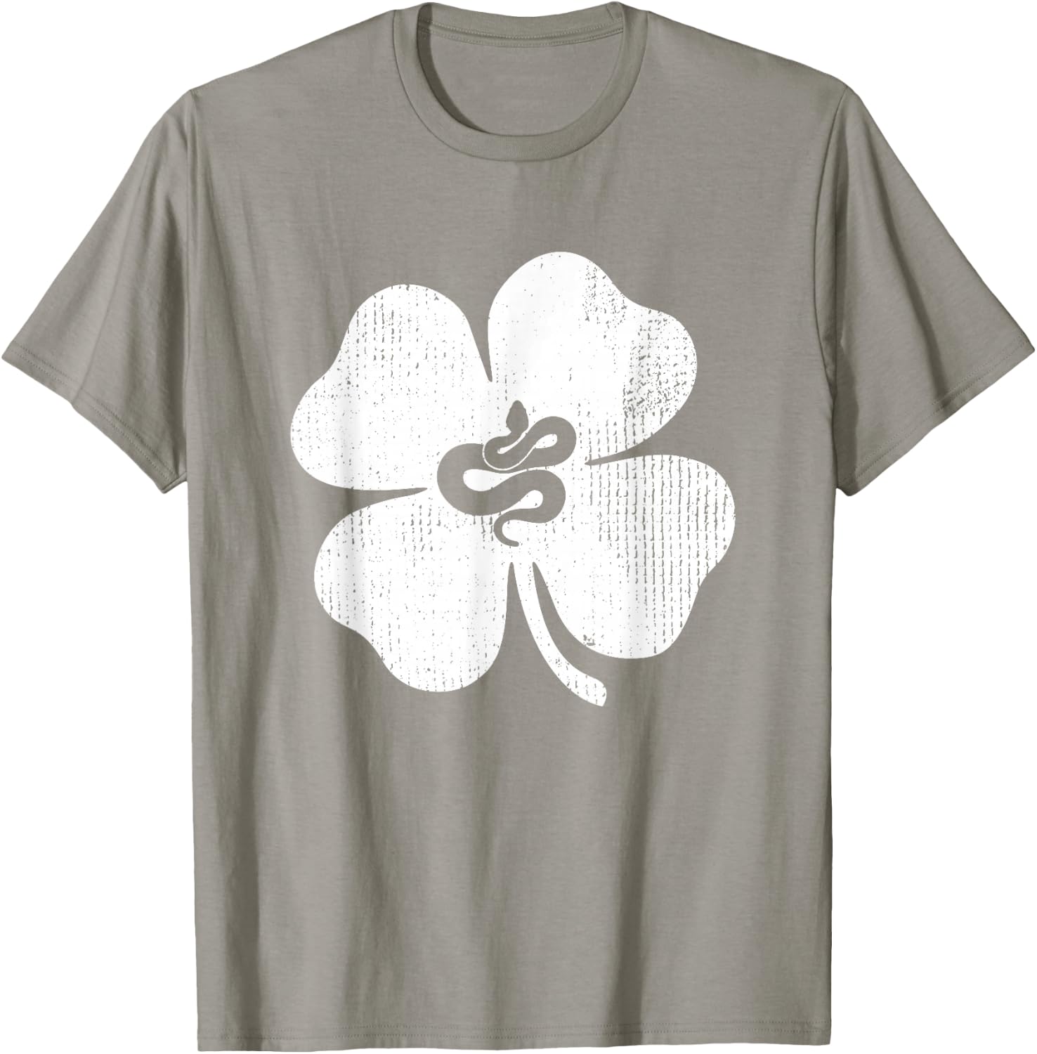 Snake Lucky Shamrock Leaf St Patrick's Day Funny Gift T-Shirt - T-Shirt | Sand