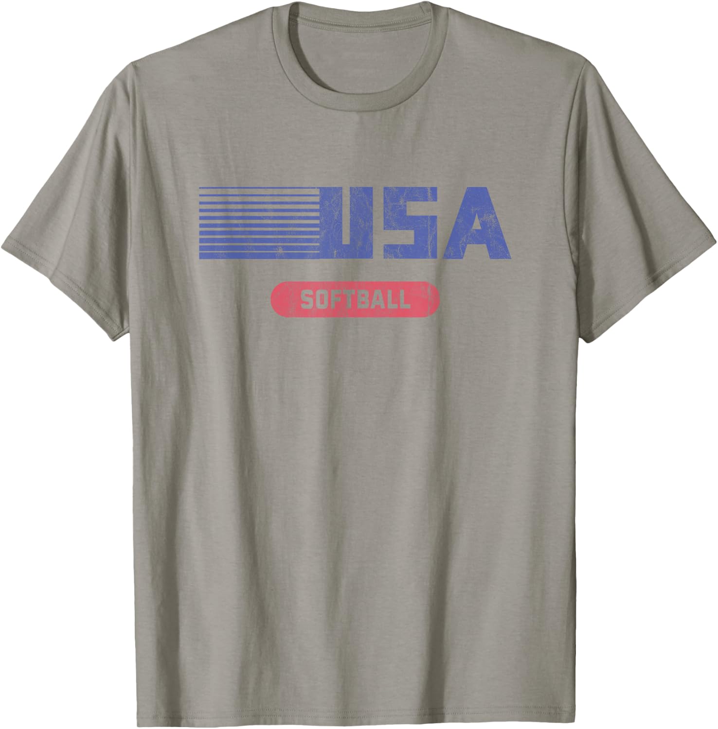 Retro USA 2020 Team American Softball Vintage T-Shirt - T-Shirt | Sand