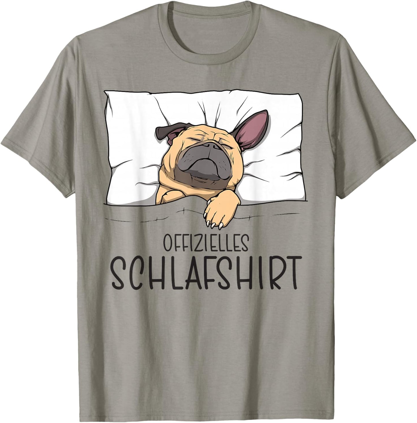 Official Pug Sleep Shirt Pyjamas & Nightdress Pug , gray T-Shirt - T-Shirt | Sand