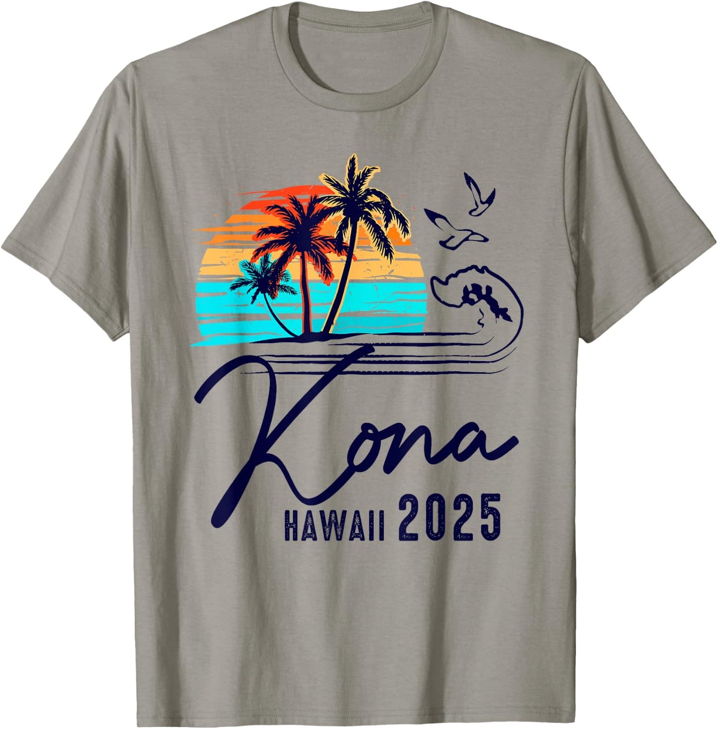 Kona Hawaii 2025 Summer Vacation Matching Family Group T-Shirt - T-Shirt | Sand