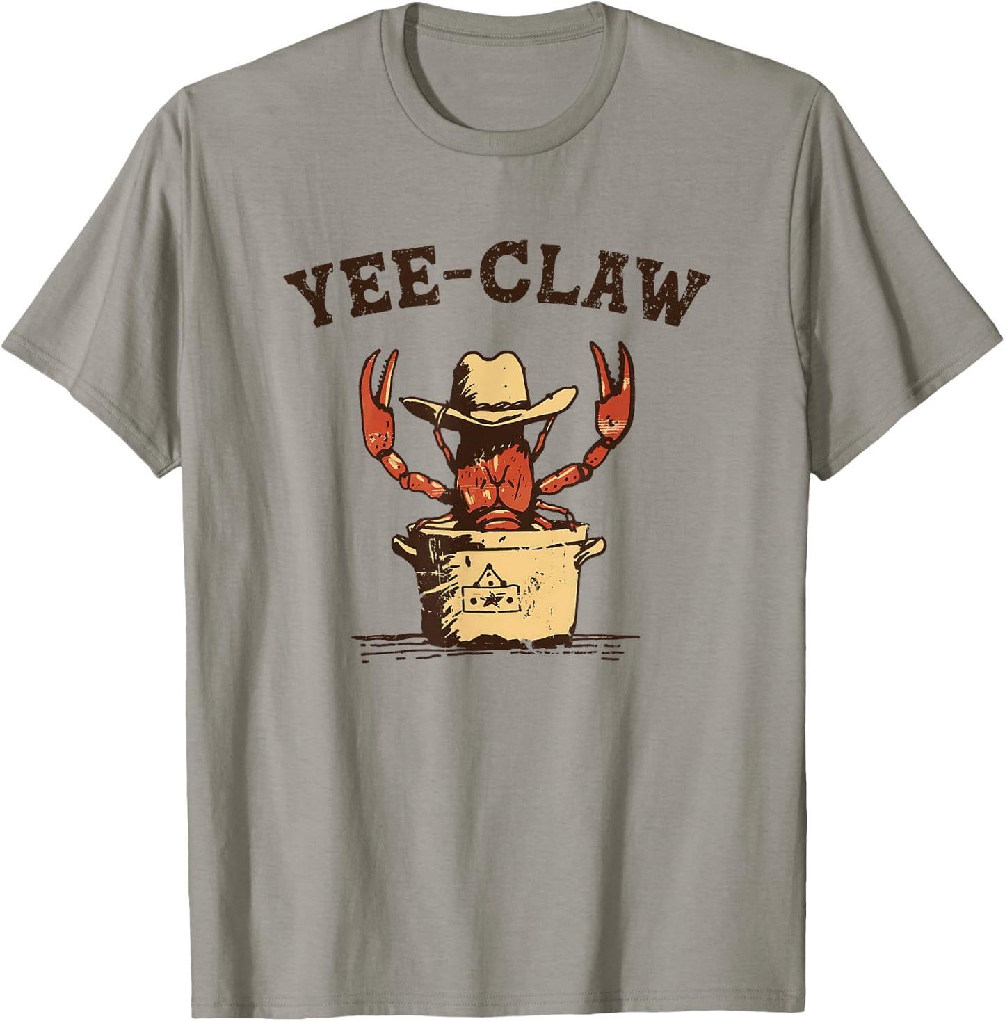 Yee Claw! Funny Crawfish Cajun Seafood Festival T-Shirt - T-Shirt | Sand