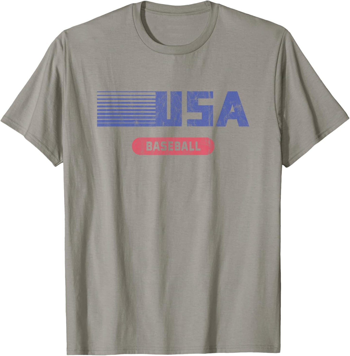 Retro USA 2020 Team American Baseball Vintage T-Shirt - T-Shirt | Sand