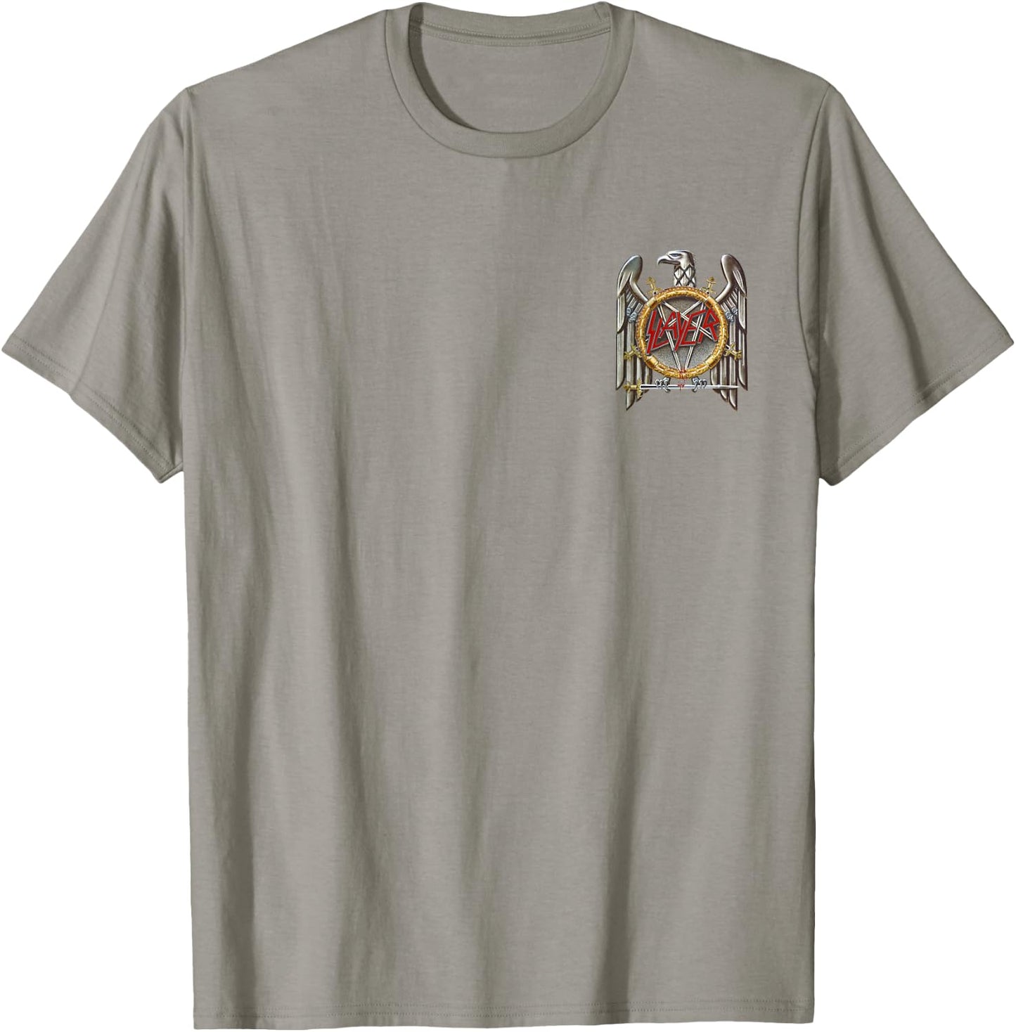 Slayer - Eagle Small Logo White T-Shirt - T-Shirt | Sand