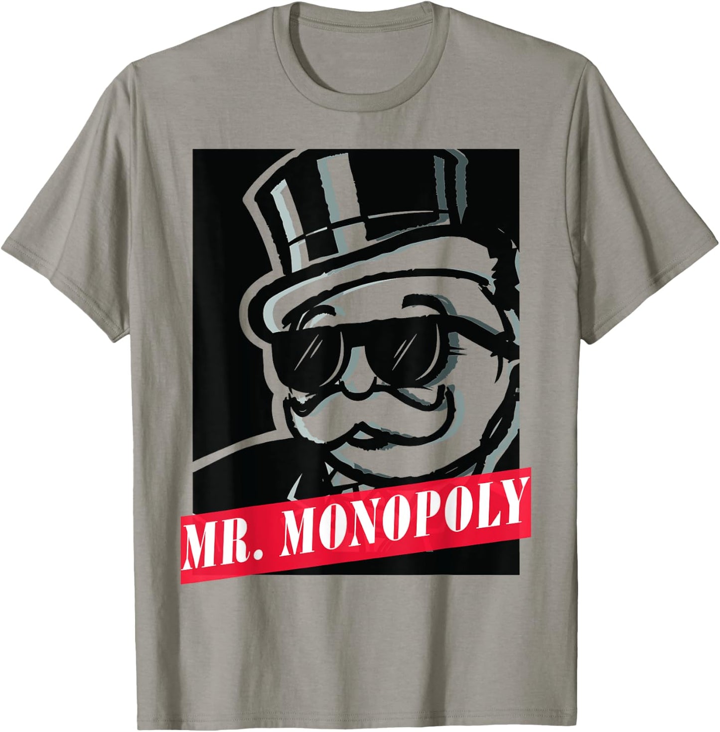 Monopoly Rich Uncle Pennybags Graphic Logo Poster T-Shirt - T-Shirt | Sand