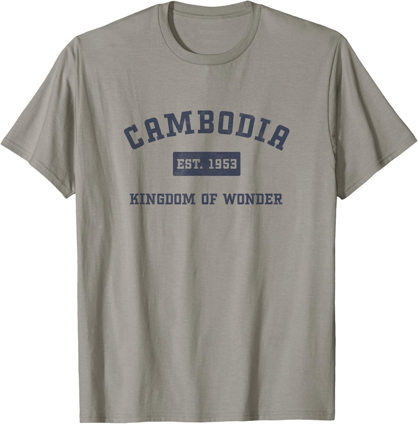 Varsity Script Khmer Kingdom of Wonder Cambodia T-Shirt - T-Shirt | Sand