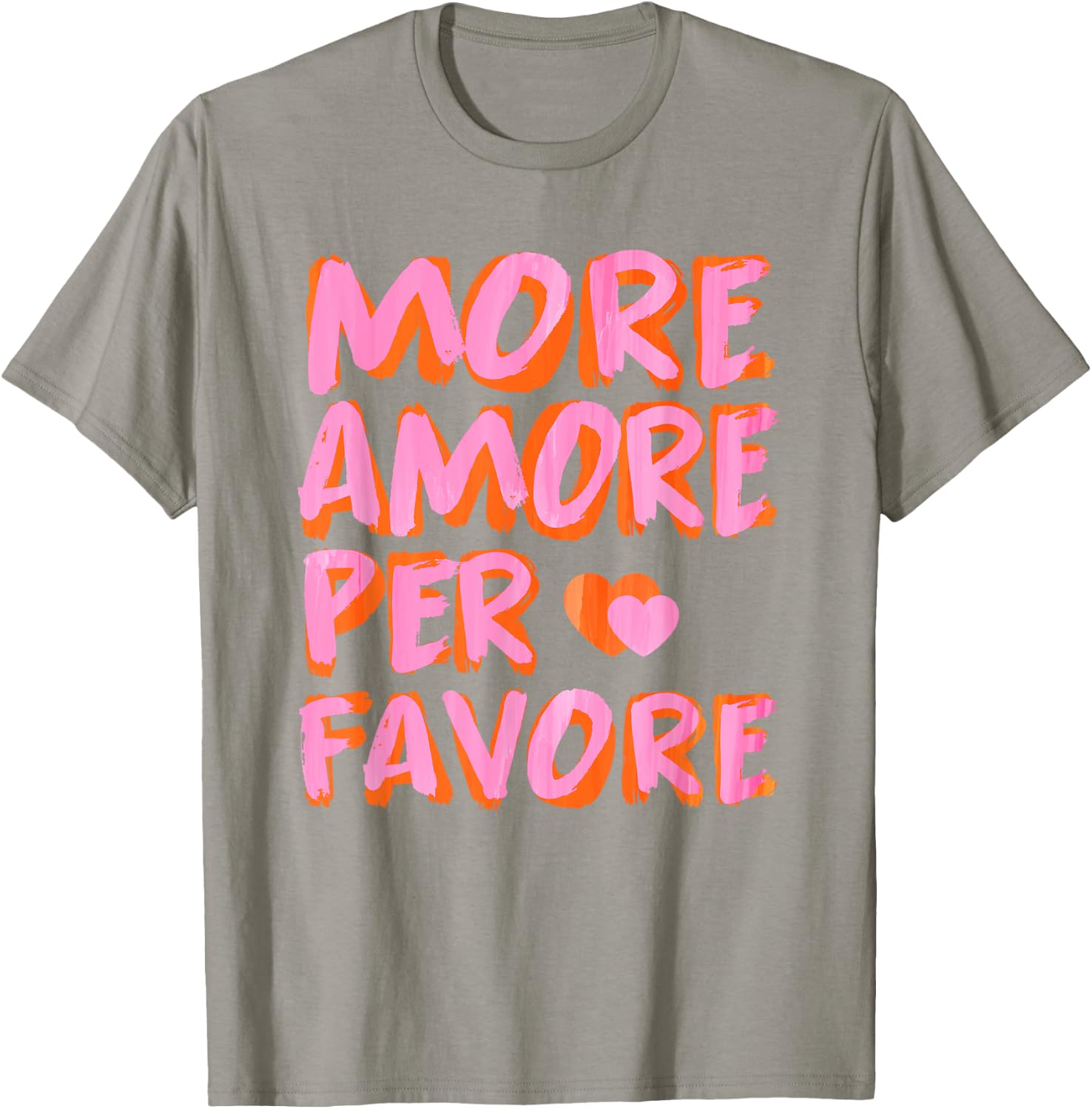 More Amore Per Favore X Mehr Liebe - Selbstliebe Selflove , White T-Shirt - T-Shirt | Sand