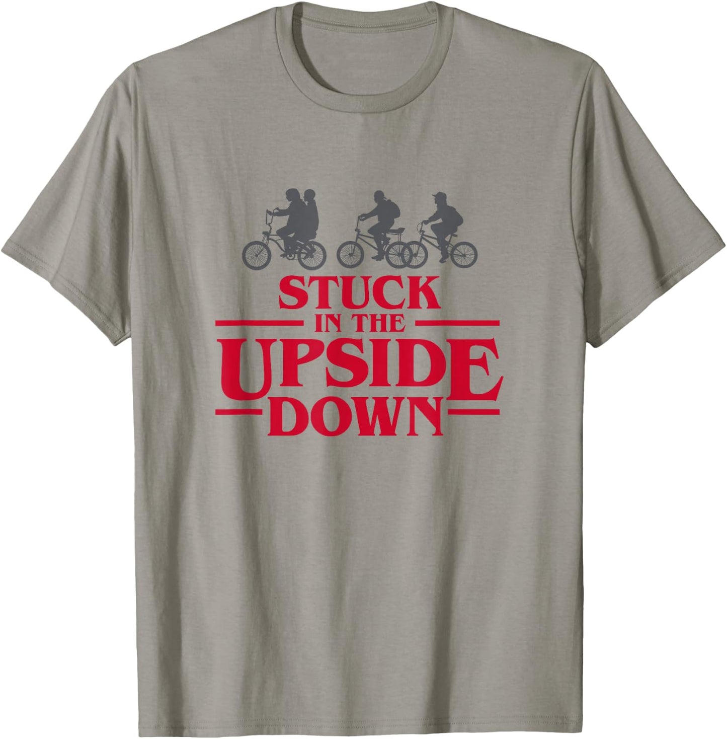 Stranger Things Stuck In The Upside Down Red Letter Logo T-Shirt - T-Shirt | Sand