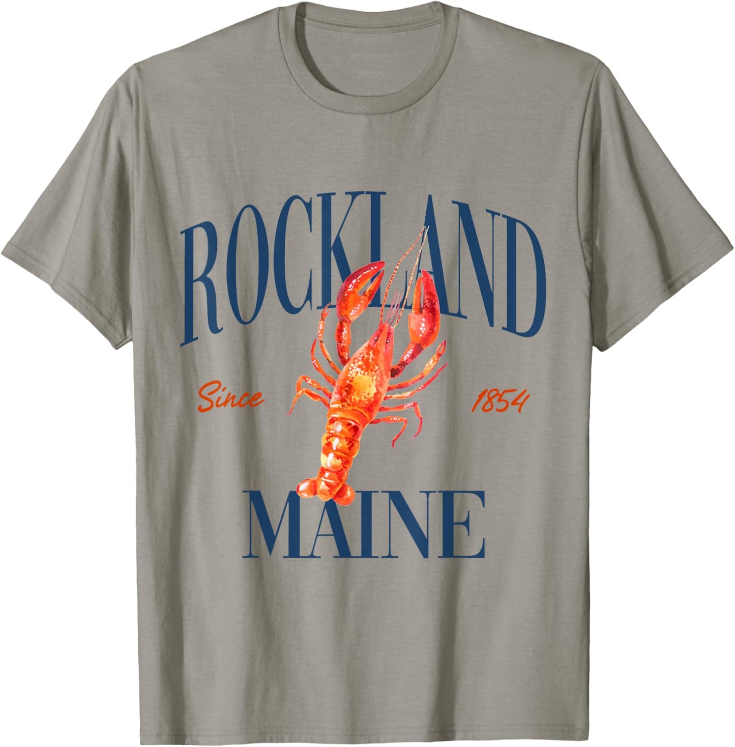 Rockland Maine Est. 1854 - Old Money, Aesthetic, Classic T-Shirt - T-Shirt | Sand