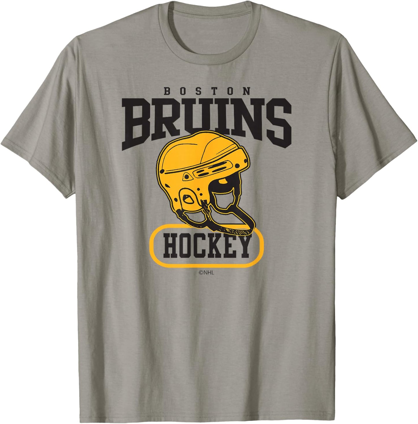 Boston Bruins Helmet Officially Licensed T-Shirt - T-Shirt | Sand