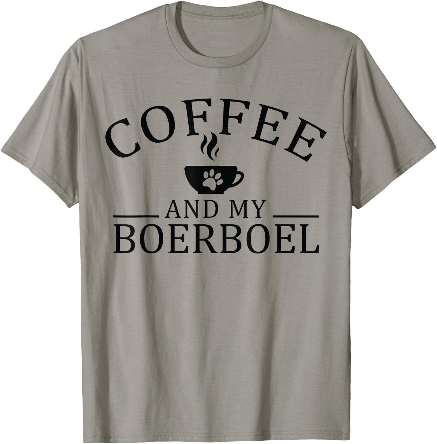 Boerboel Dog And Coffee T-Shirt - T-Shirt | Sand