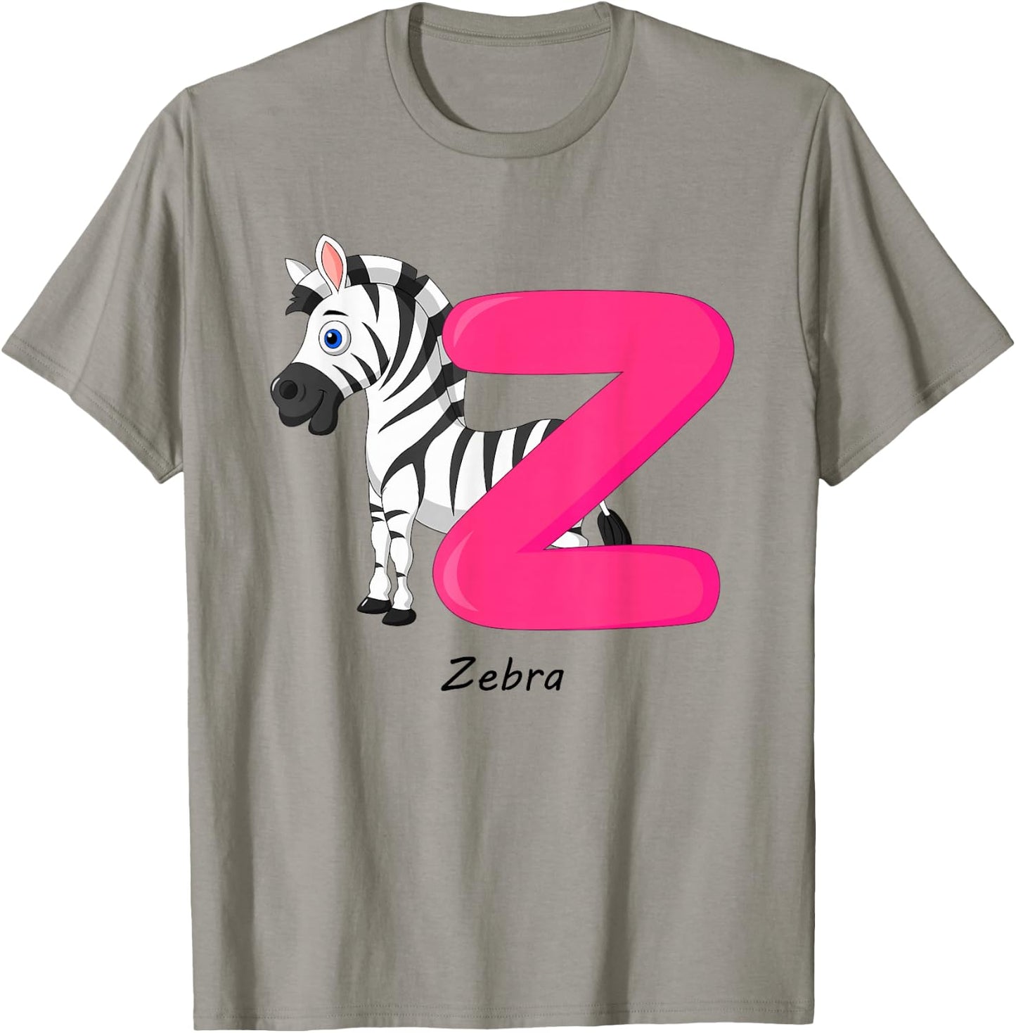 Children's Letter Design Z Like Zebra T-Shirt - T-Shirt | Sand